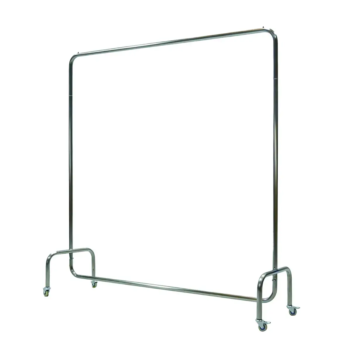 Portant droit inox avec roulettes L.150 x P.40 x H.160 cm - Portants à vêtements droits