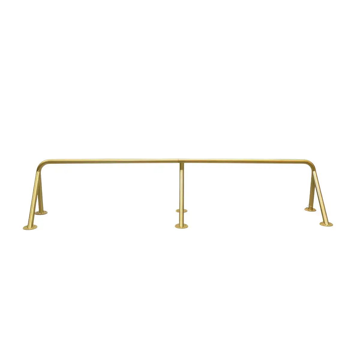 Barre de penderie murale dorée 6 fixations L 150 x P 28 cm - Accessoires muraux