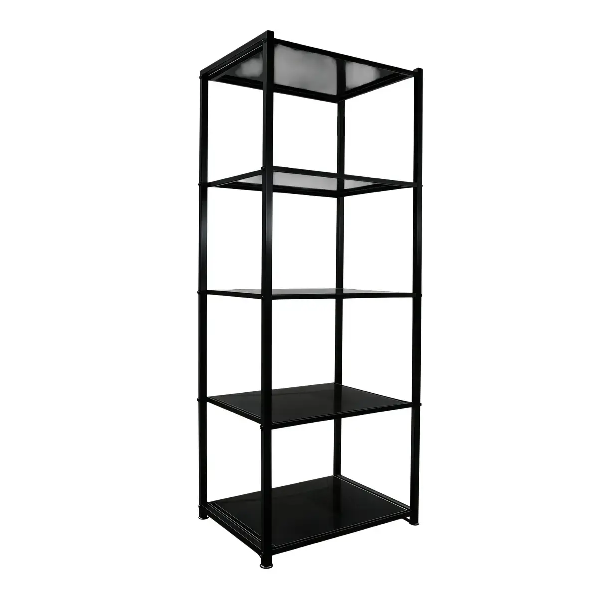 Étagère 5 niveaux en métal noir L 50 x P 40 x H 160 cm - Étagères de réserve