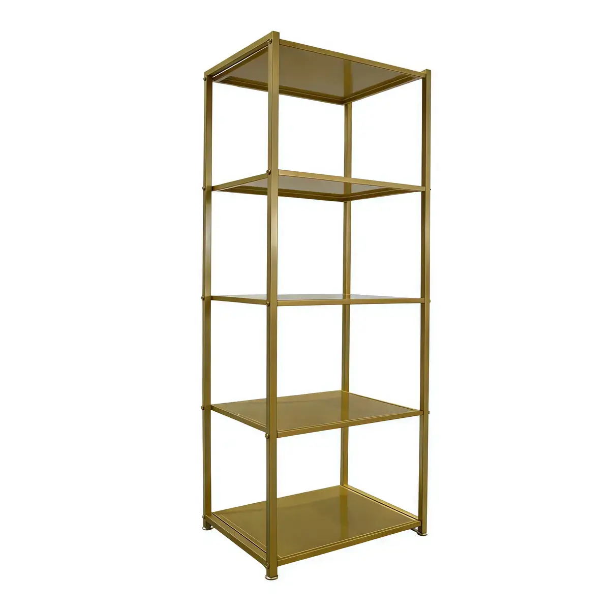 Étagère 5 niveaux en métal doré L 50 x P 40 x H 160 cm - Étagères de réserve