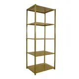 Étagère 5 niveaux en métal doré L 50 x P 40 x H 160 cm - Étagères de réserve