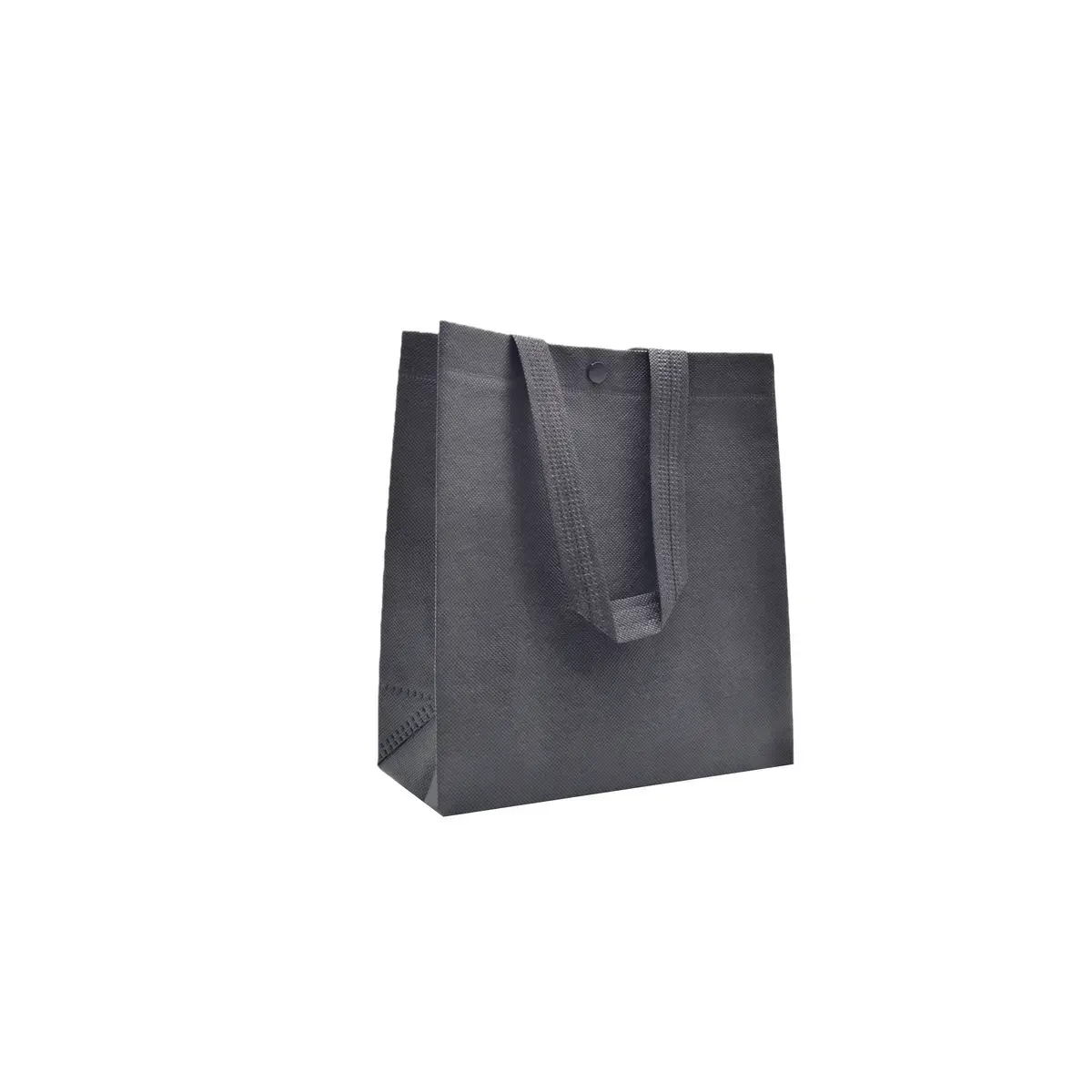 Sac polypropylène non tissé avec pression 22,5 x 10 x 25 cm - Sac cabas polypropylène – Noir - Paquet de 20 - Sacs non tissés, Sacs polypropylène