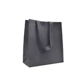 Sac polypropylène non tissé avec pression 27,5 x 10 x 29,5 cm - Sac cabas polypropylène – Noir - Paquet de 20 - Emballage Boutique