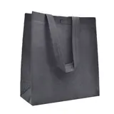 Sac polypropylène non tissé avec pression 32,5 x 10 x 33,5 cm - Sac cabas polypropylène – Noir - Paquet de 20 - Emballage Boutique