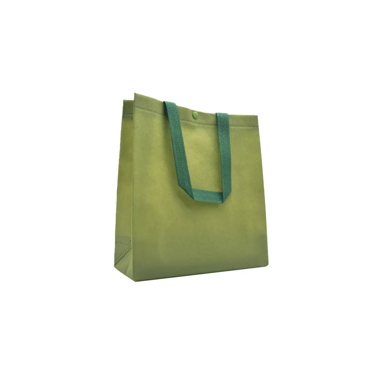 Sac polypropylène non tissé avec pression 22,5 x 10 x 25 cm - Sac cabas polypropylène – Vert - Paquet de 20 - Sacs non tissés, Sacs polypropylène