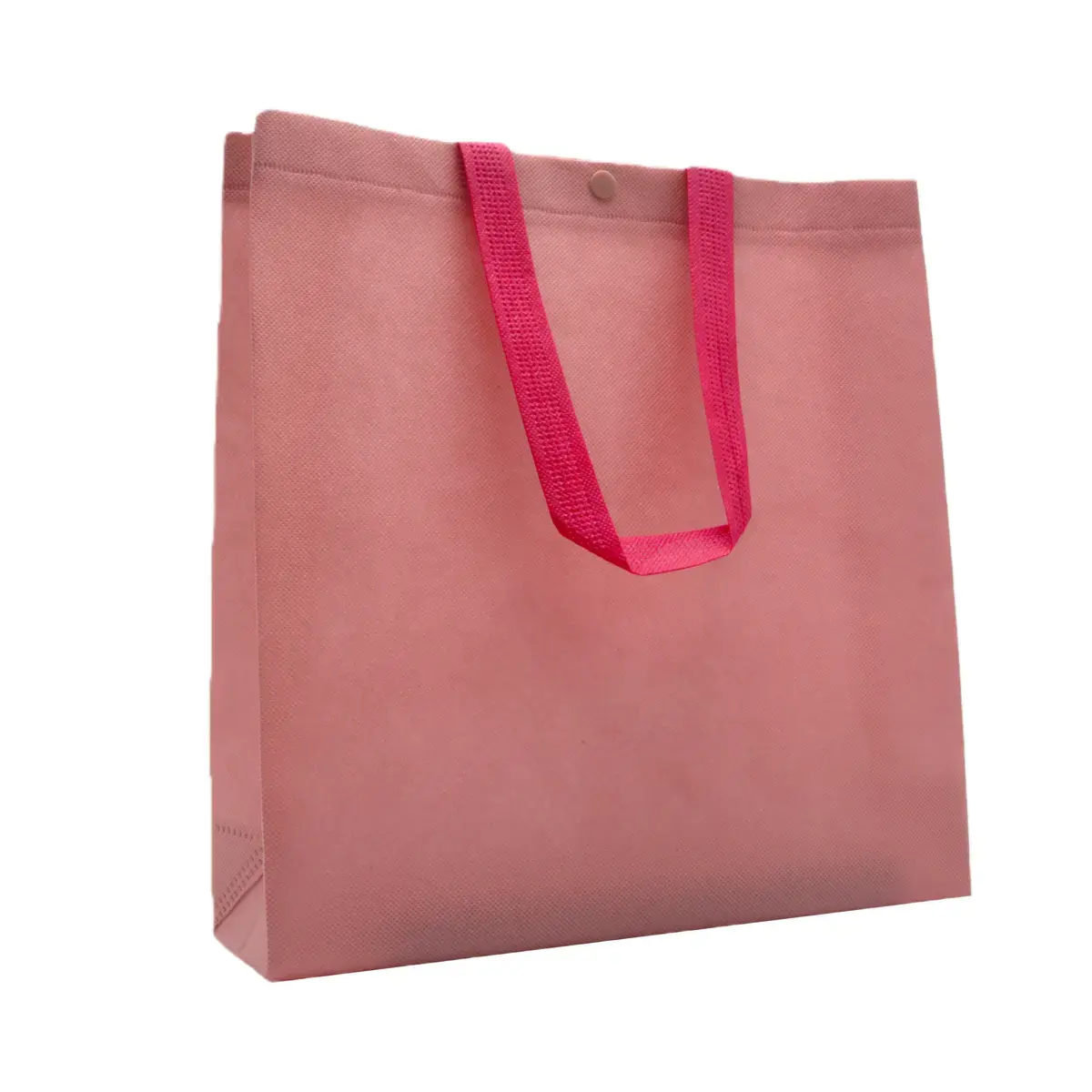 Sac polypropylène non tissé avec pression 32,5 x 10 x 33,5 cm - Sac cabas polypropylène – Rose - Paquet de 20 - Sacs non tissés, Sacs polypropylène