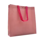 Sac polypropylène non tissé avec pression 32,5 x 10 x 33,5 cm - Sac cabas polypropylène – Rose - Paquet de 20