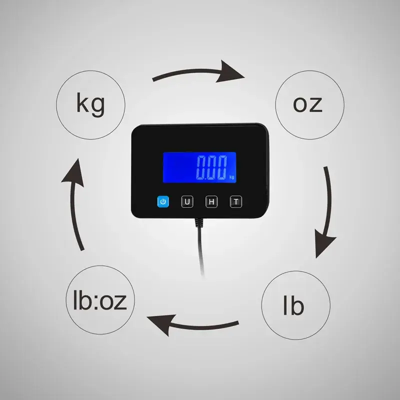 Balance postale numérique noire – Pèse-colis 200 kg plateau 27,7 x 27,7 cm - Pèses colis et pèses lettres-5