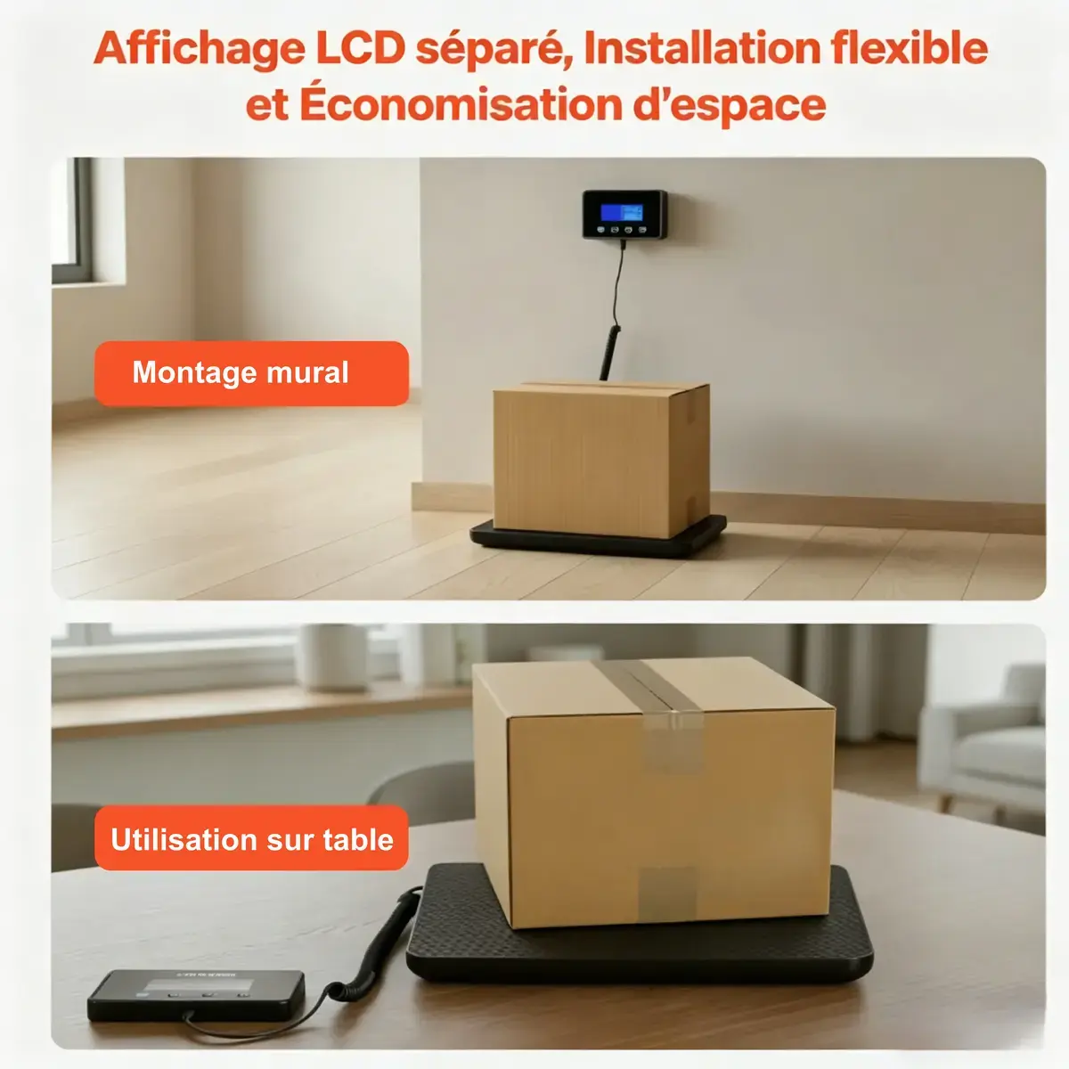 Balance postale numérique noire – Pèse-colis 200 kg plateau 27,7 x 27,7 cm - Pèses colis et pèses lettres-8