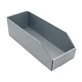Bac à bec plastique 2L 10 x 30 x 5,5 / 10,5 cm – Bac de stockage - Bac de rangement - Gris - Lot de 10 - Bacs à bec
