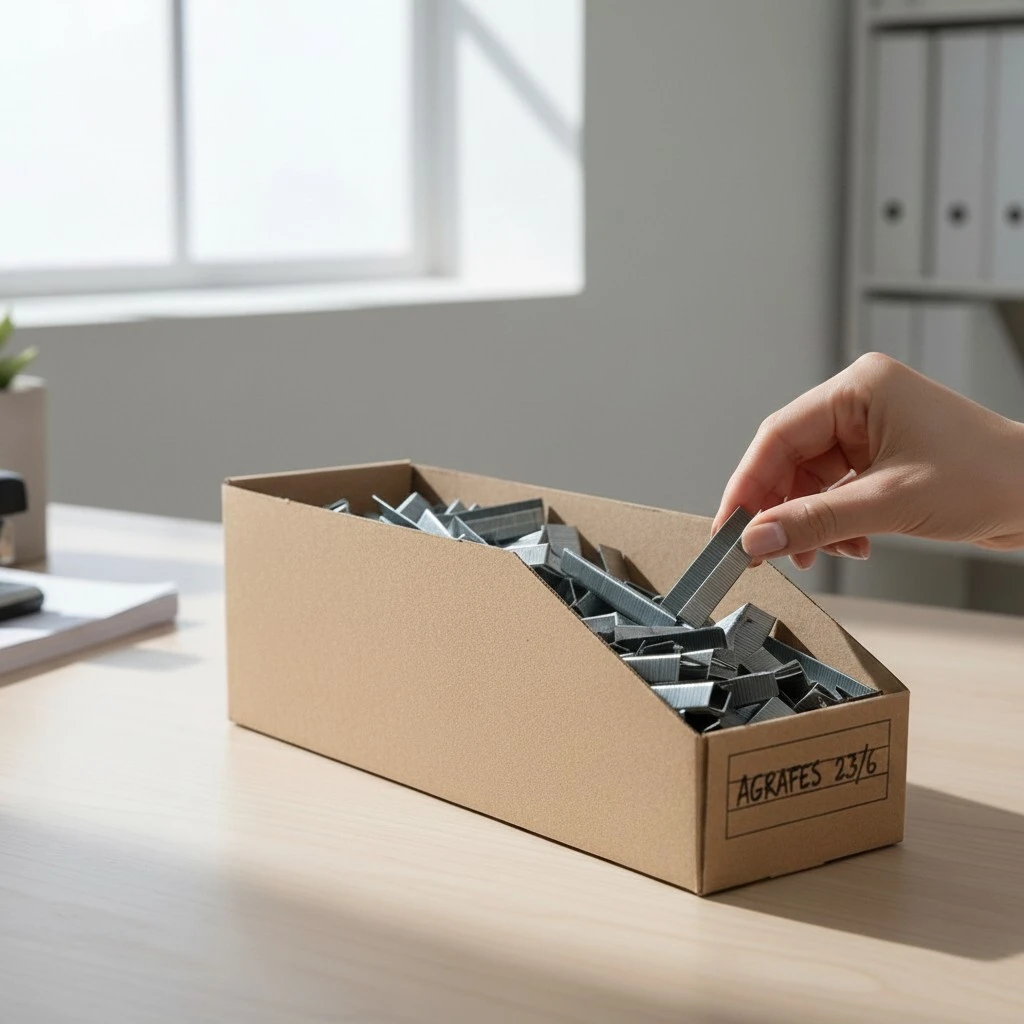 Bac à bec carton 10,1 x 30,1 x 6 / 11,2 cm – Bac de stockage - Bac de rangement - Brun - Lot de 50 - Bacs à bec-7