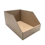 Bac à bec carton 20,1 x 30,1 x 6 / 15,2 cm – Bac de stockage - Bac de rangement - Brun - Lot de 50 - Manutention, Stockage, Electricité