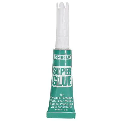 Super Glue cyanoacrylate Stanger 3g - Tube colle forte instantanée - Lot de 2 - Colles