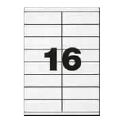 1600 Étiquettes adhésives blanches multi-usages 105 x 35 mm Etibox - Étiquettes adhésives neutres-2