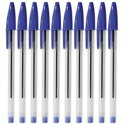 Stylos Bic cristal - bleu - lot de 10 - Stylos billes
