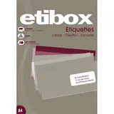 2700 Étiquettes adhésives blanches multi-usages 70 x 31 mm Etibox - Étiquettes adhésives neutres