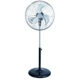 Ventilateur industriel sur pied 450 mm 90W chrome/noir hauteur réglable 3 vitesses - Ventilateur oscillant - Ventilateurs