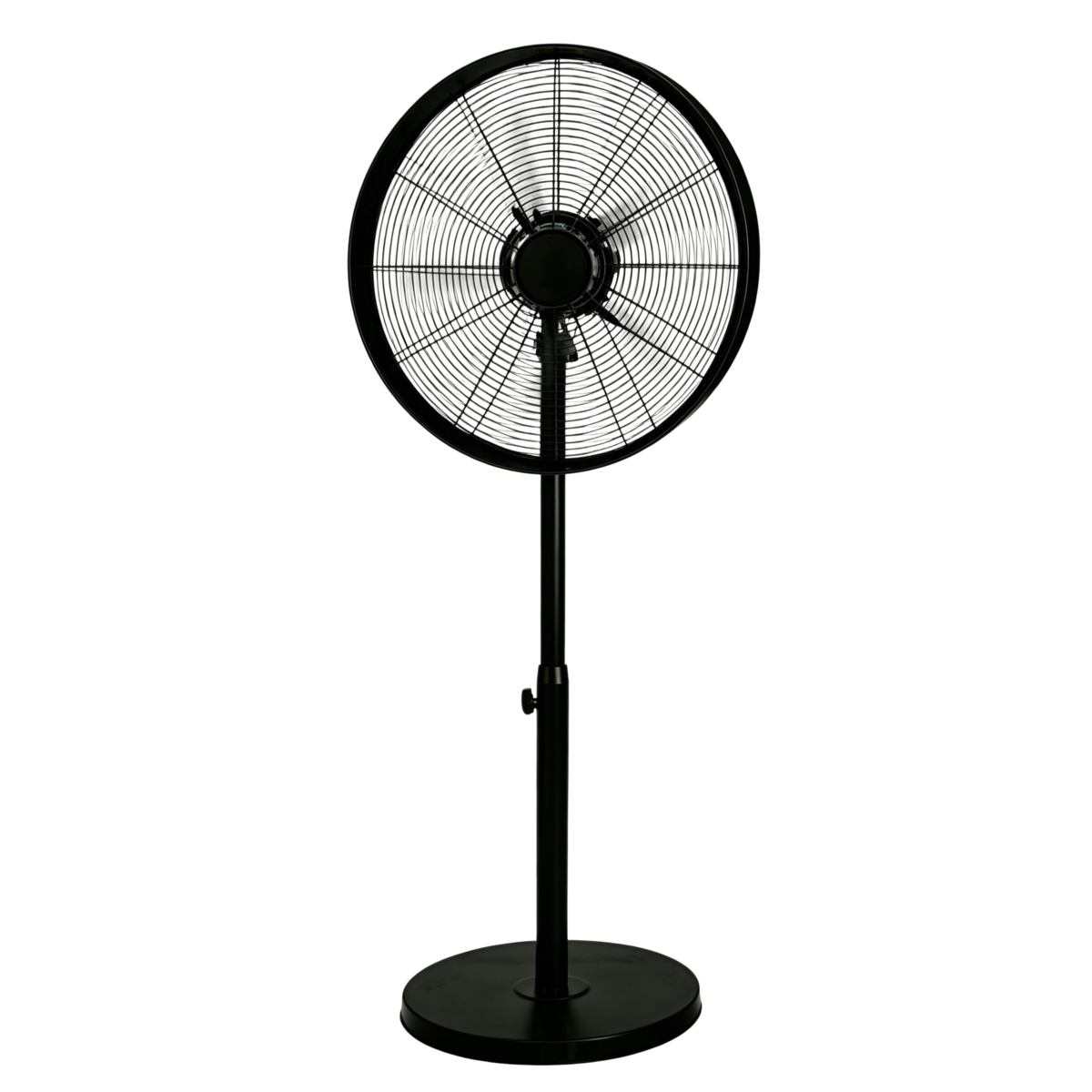 Ventilateur industriel sur pied 400 mm 50W noir hauteur réglable 3 vitesses - Ventilateur oscillant - Ventilateurs