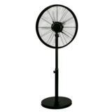 Ventilateur industriel sur pied 400 mm 50W noir hauteur réglable 3 vitesses - Ventilateur oscillant - Matériel Boutique et Marché