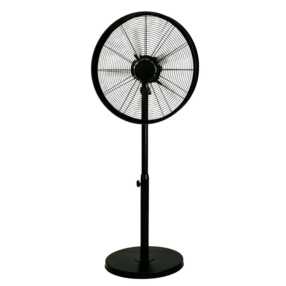 Ventilateur industriel sur pied 400 mm 50W noir hauteur réglable 3 vitesses - Ventilateur oscillant - Ventilateurs