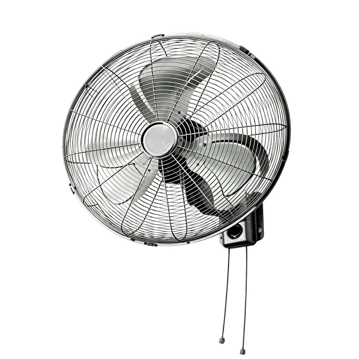 Ventilateur mural industriel 510 mm 150W chrome/noir inclinaison réglable 3 vitesses - Ventilateur oscillant - Ventilateurs