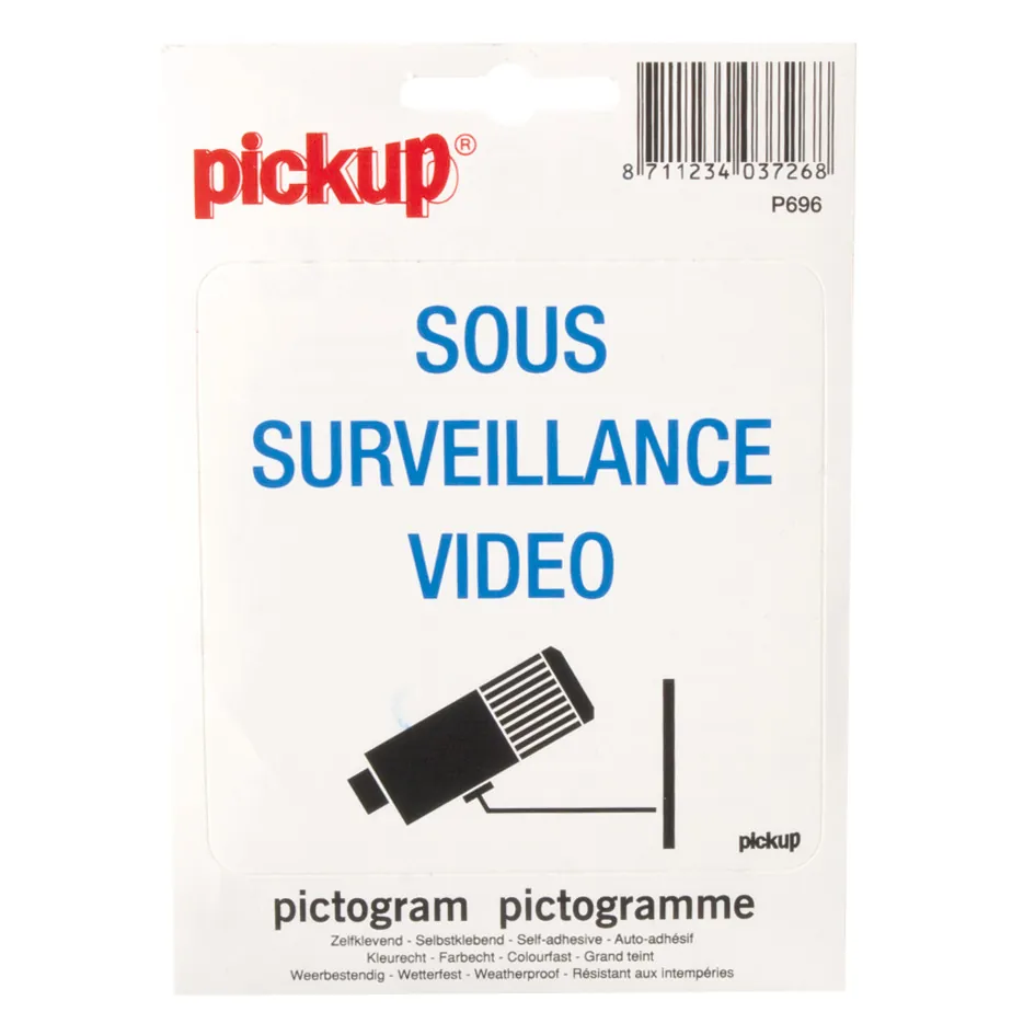 Pictogramme adhésif Surveillance vidéo - Vinyles adhésifs