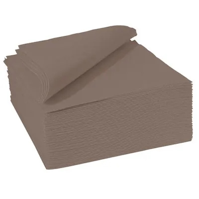 Serviette Celisoft non tissée 40 x 40 cm - Serviette jetable - Serviette de table papier - Argile - Paquet de 50 - Serviettes jetables, Serviettes cocktails