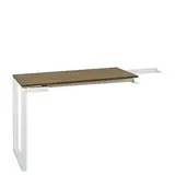 Retour direct pour bureau Sunday 99 x 45 x H 73 cm plateau aspect chêne pieds métal - Bureaux, Tables de travail