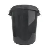 Poubelle industrielle avec poignées 70 litres noir polypropylène