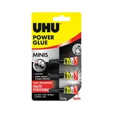 Colle liquide forte Power Glue UHU – Colle instantanée extra-forte - Pack de 3 mini tubes - Colles