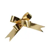 Noeud à tirer or effet miroir ø 8cm L 19mm - boîte de 100 - Étoiles adhésives, Noeuds à tirer