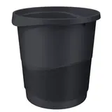 Corbeille à papier noir opaque 14L plastique Esselte - Corbeilles à papier