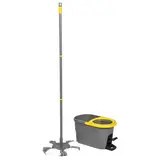 Balai serpillière rotatif 360° avec seau essoreur à pédale Espresso 6,2 L - Entretien sols