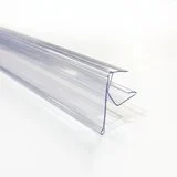 Réglette porte-étiquette pour tablette bois transparente L 995 x H 40 mm – Barrette porte-étiquette à clip – Lot de 10 - Réglettes porte-étiquettes pour tablettes