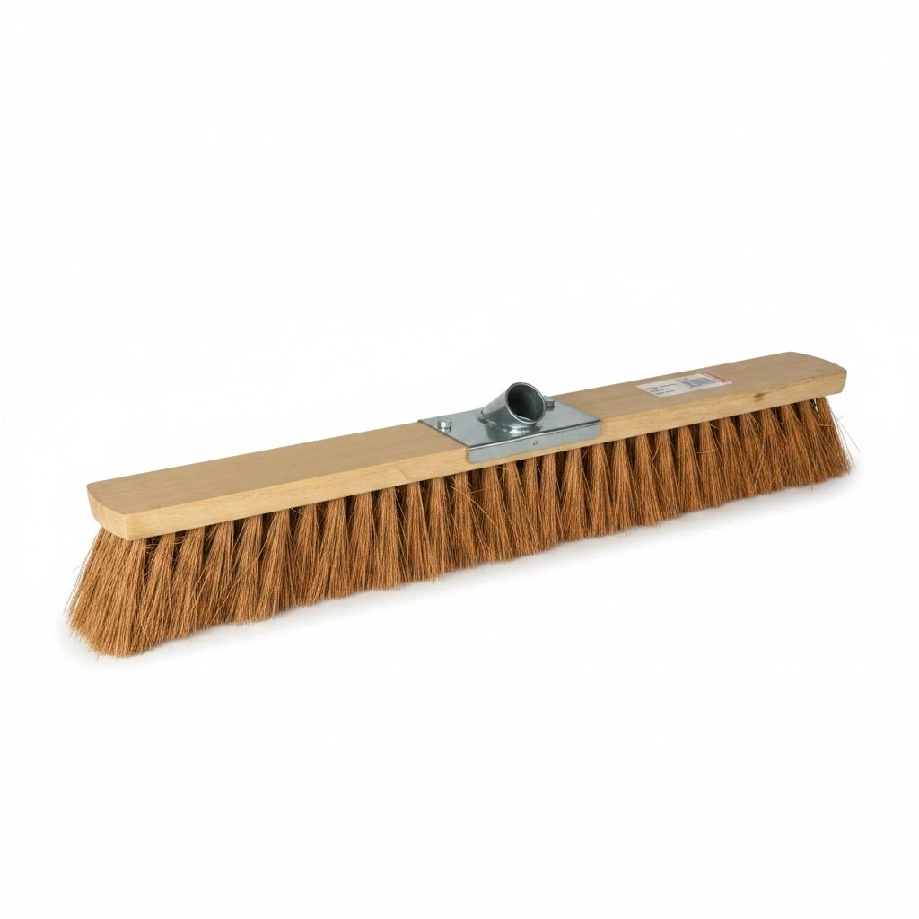 Balai coco 60 cm monture bois douille métal – Balai d'atelier - Balai de cantonnier - Balais et pelles