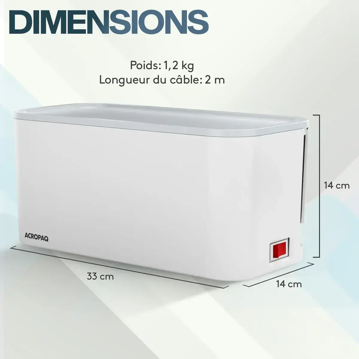 Boîte cache câble avec multiprise 5 prises AC avec USB-C, QC3 et USB-A – Cache multiprise - Prises, Rallonges et Organisateurs de câbles-8