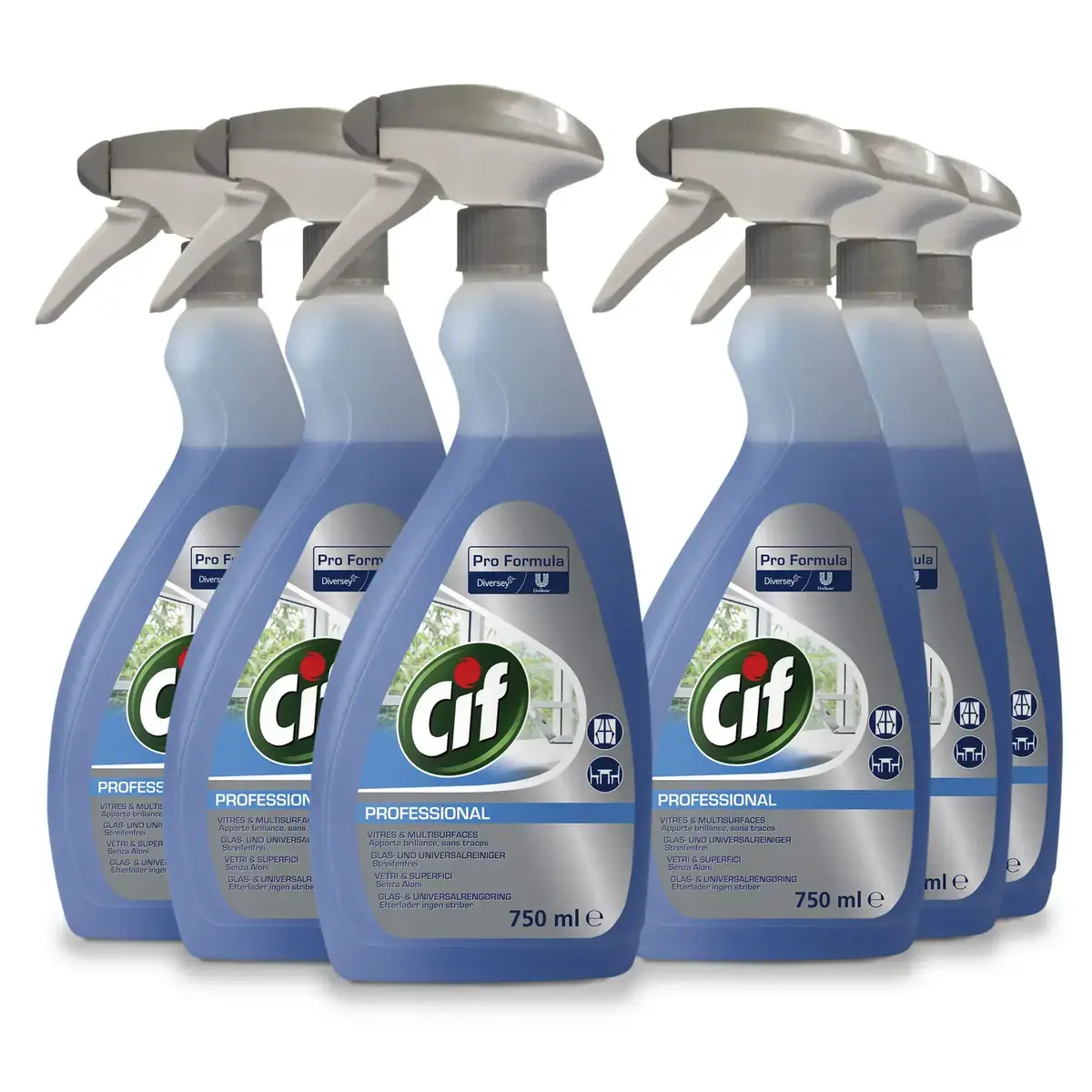 Nettoyant vitres et multi-surfaces Cif Professionnel Pro Formula - Spray de 750 ml - Produits vitres, Nettoyants vitres-2