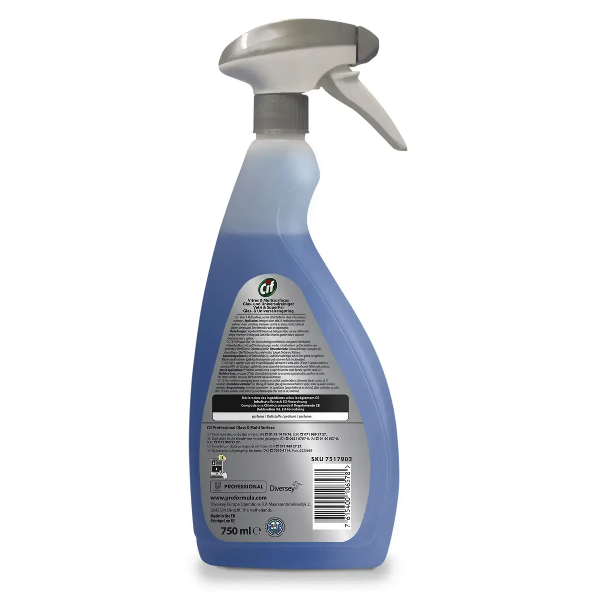 Nettoyant vitres et multi-surfaces Cif Professionnel Pro Formula - Spray de 750 ml - Produits vitres, Nettoyants vitres-3