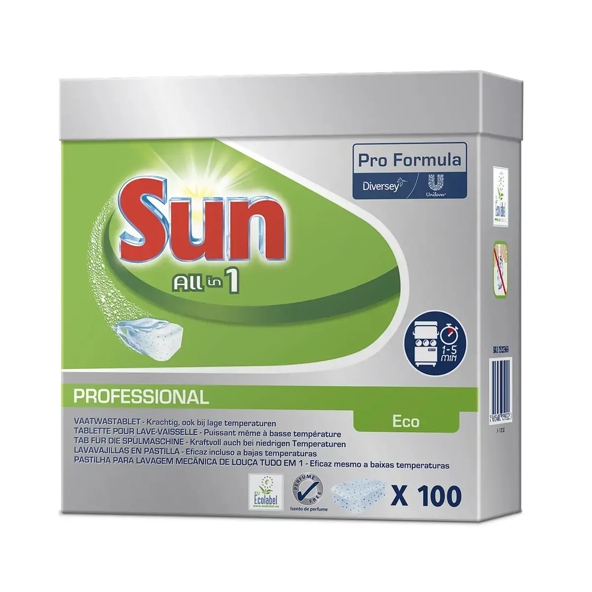 Tablette lave-vaisselle tout en 1 Sun Professionnel Pro Formula - Pastille lave-vaisselle - Paquet de 100 - Produits vaisselle, Nettoyants lave-vaisselle