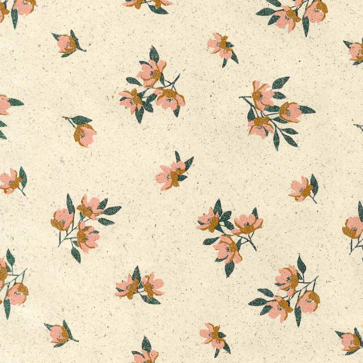 Papier cadeau naturel à motif floral 70 cm x 50 m - Papiers cadeaux kraft à motifs