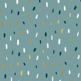 Papier cadeau Pluie Noir / Or / Blanc sur fond Bleu 70 cm x 50 m papier couché 80 g/m² - Papier cadeau pro - Papiers cadeaux Noël