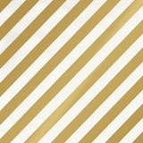Papier cadeau à rayures Or / Blanc 70 cm x 50 m papier couché 80 g/m² - Papier cadeau pro - Papiers cadeaux Noël
