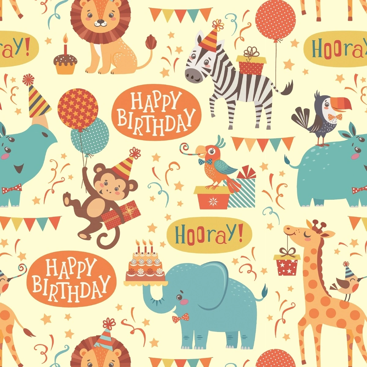 Papier cadeau enfant Happy Birthday multicolore – Papier cadeau pro - Rouleau de 70 cm x 50 m - Papiers cadeaux enfants