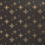 Papier cadeau Flocons Or sur fond Noir 70 cm x 50 m - Papier cadeau Noël - Papier cadeau pro - Papier cadeaux couchés à motifs