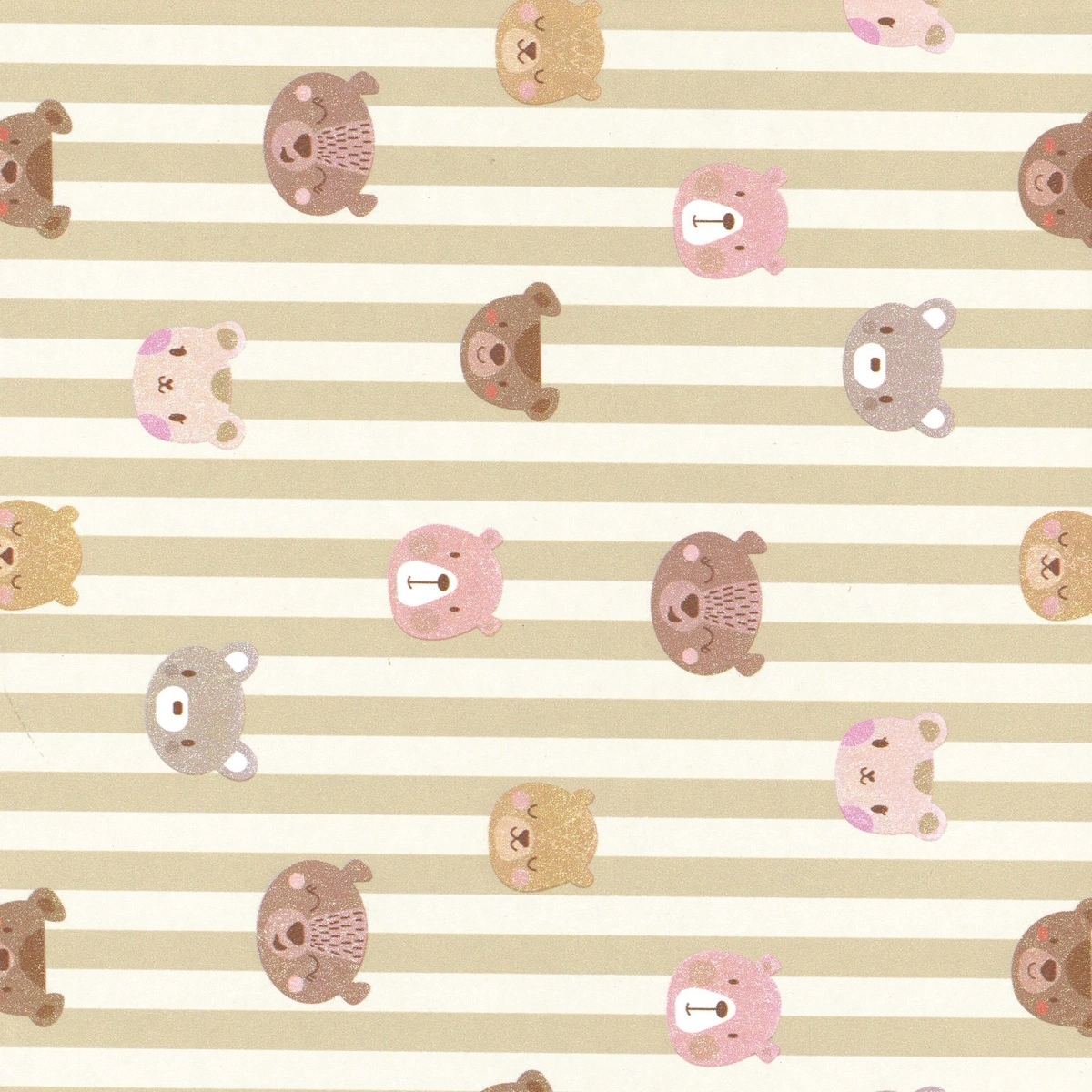 Papier cadeau enfant kraft Ourson – Papier cadeau pro - Rouleau de 70 cm x 50 m - Papiers cadeaux enfants
