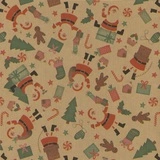 Papier cadeau kraft lisse motifs de Noël vintage 70 cm x 50 m - Papier cadeau Noël - Papier cadeau pro - Papiers cadeaux Noël