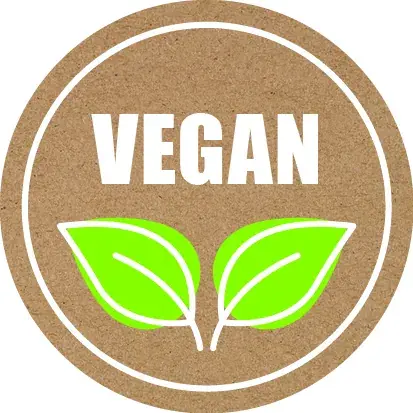 Étiquette adhésive Vegan ø 35 mm kraft/blanc/vert – Autocollant Vegan - Boîte de 500 - Étiquettes produits alimentaires