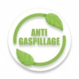 Étiquette adhésive Anti Gaspillage ø 35 mm blanc/vert – Sticker Anti Gaspi - Boîte de 500 - Étiquettes produits alimentaires