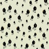 Papier cadeau enfant « Vic » 69 cm x 50 m – Papier couché vert oiseaux noirs - Papiers cadeaux enfants