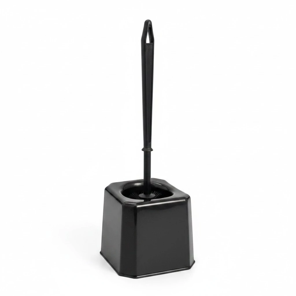 Combiné WC brosse boule + bac - Pot avec brosse WC - Brosse pour toilette - Noir - Accessoires WC